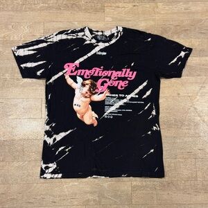 Civil Regime Emotionally Gone Black Graphic T Shirt Size Large